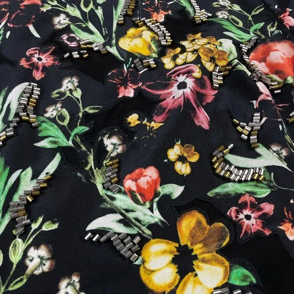 3.1 PHILLIP LIM • Multicolored Floral Beaded Silk Mini Dress, 4 - Picture 11 of 13